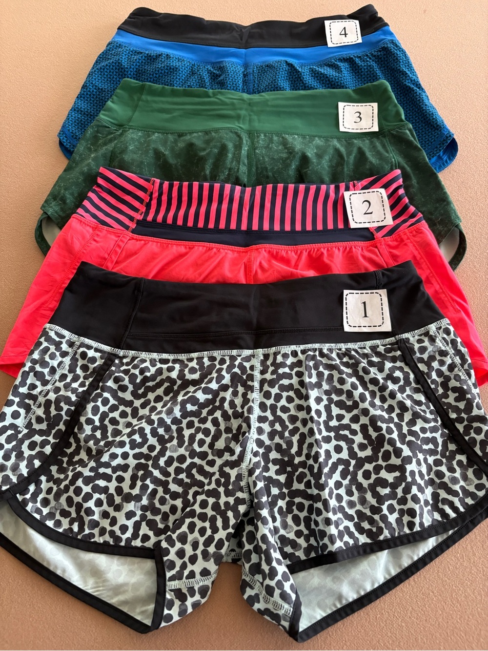 Lululemon speed up shorts. All size 6. Good condition and clean liners.